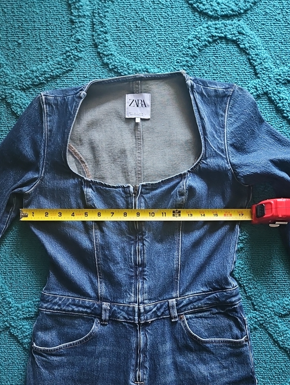 Zara Denim Jumpsiit L - Picture 9 of 13